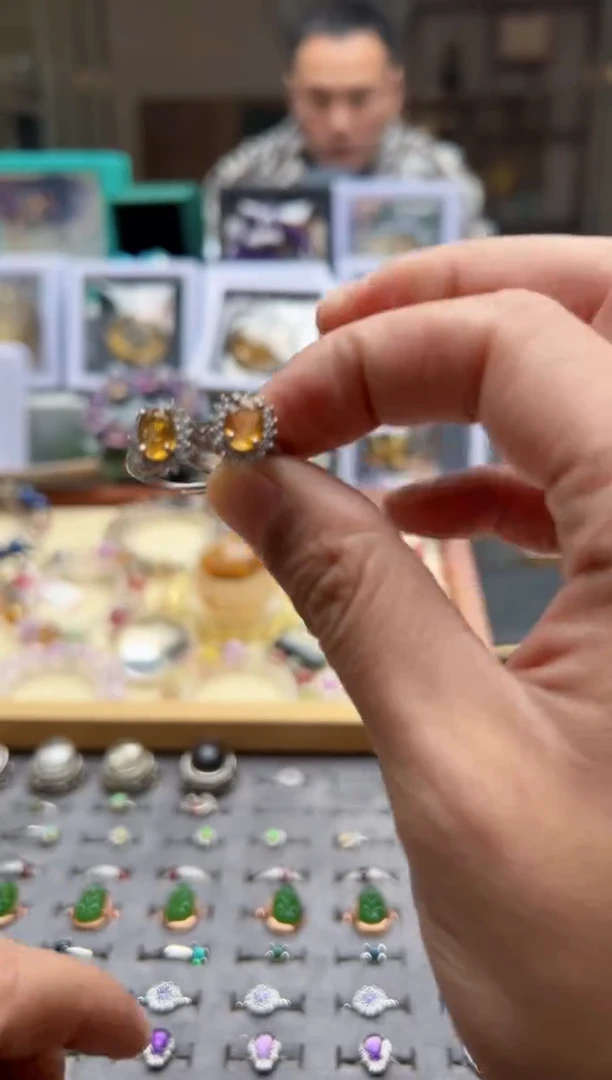 未镶嵌手链水晶黄水晶戒指