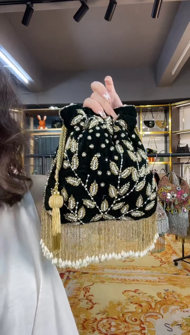 织物珠韵恒泽重工串珠手提包直播间女神专拍