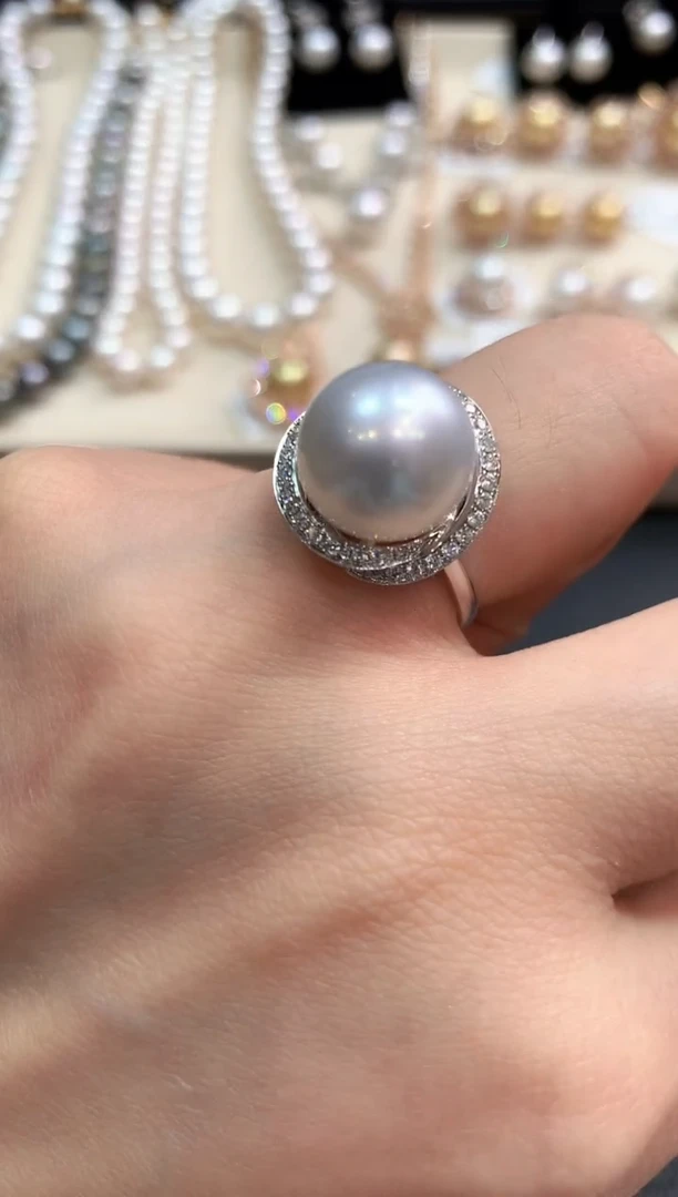 【闪购商品】海水珍珠戒指18K金镶嵌m82