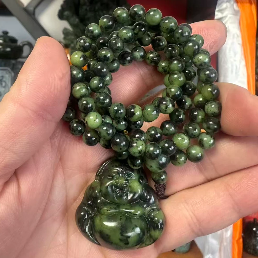 非金属锦纶吊坠 【藏玉佛公吊坠+项链】西藏藏玉【花纹以直播间为准】