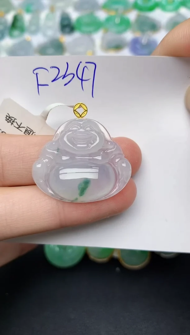 颈饰18K金镶嵌翡翠天然缅甸A货翡翠百元以上9元证书费自理