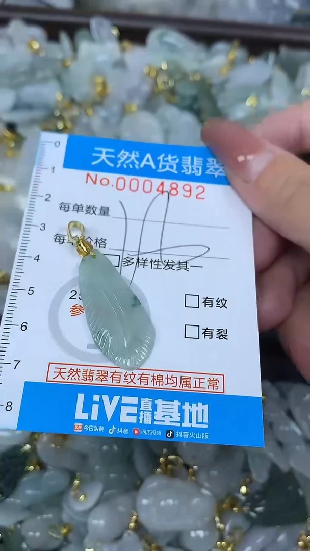 翡翠未镶嵌颈饰净货挂件-4892