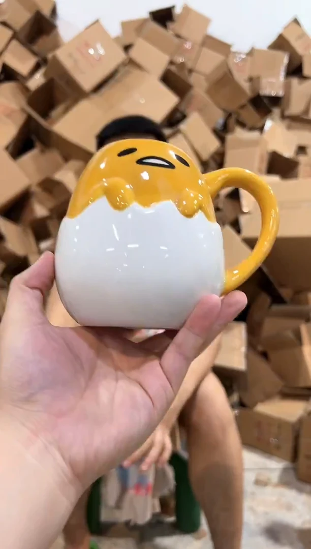 瓷片a款蛋黄哥水杯