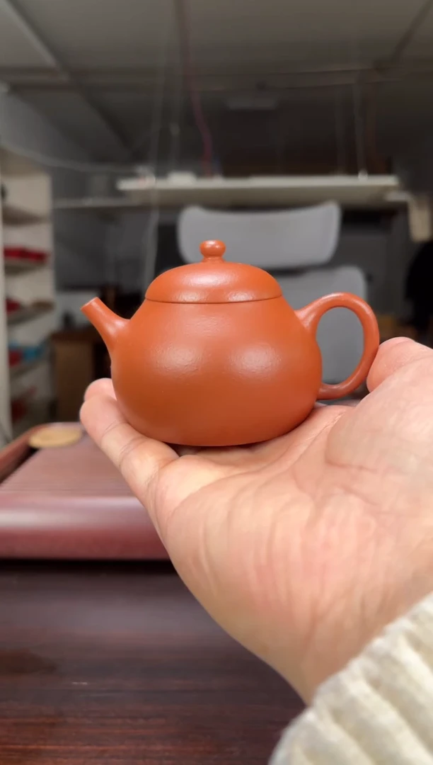 茶壶紫砂半手工朱泥文旦140毫升