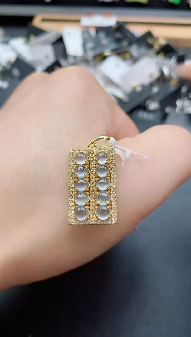 吊坠(赠链)银S925镶嵌翡翠1