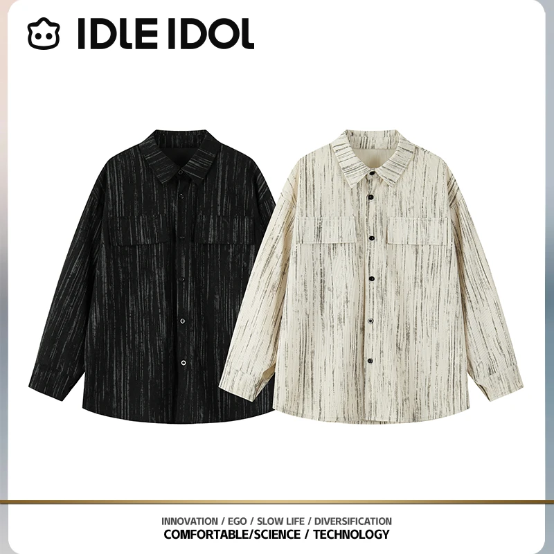 IDLE IDOL【交个朋友专属】树理古风条纹潮牌高街简约百搭情侣衬衣