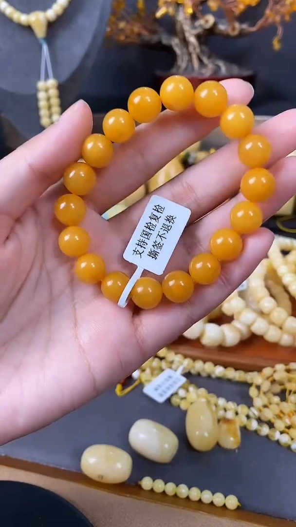 裸石琥珀未镶嵌手串
