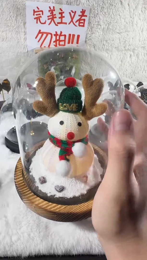木雪人小夜灯