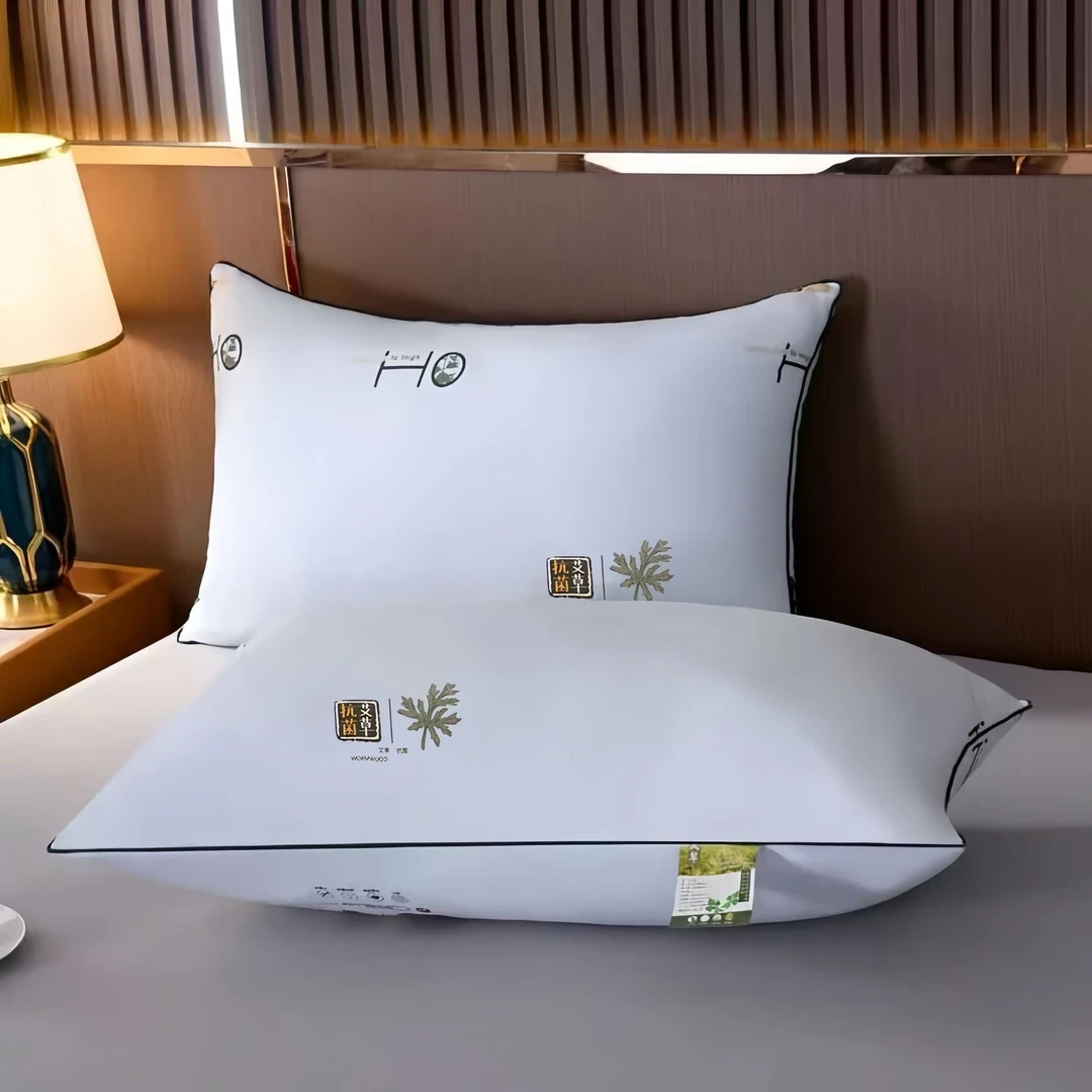 【到手两只】高品质艾草纤维枕枕头艾草香味枕头磨毛酒店单人枕成人
