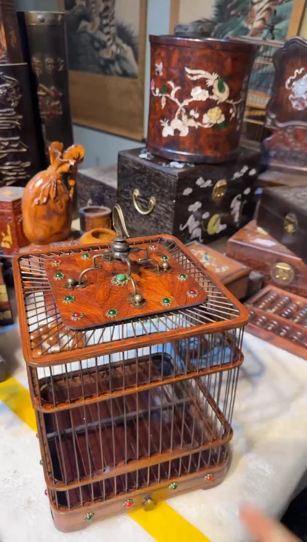木黄花梨鸟笼
