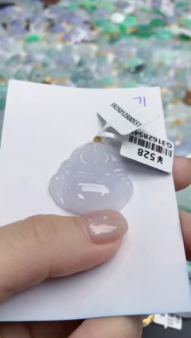 【闪购商品】翡翠颈饰18K金镶嵌天然缅甸翡翠A货