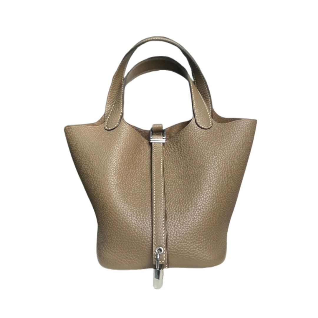 手工蜡线菜篮子进口头层牛皮水桶包真皮水桶包soblack单肩女包