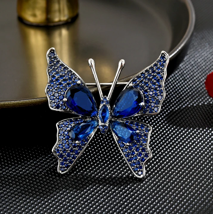 1255蓝色蝴蝶轻奢胸针