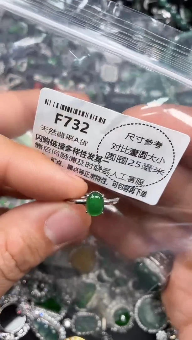 颈饰未镶嵌翡翠F732戒指