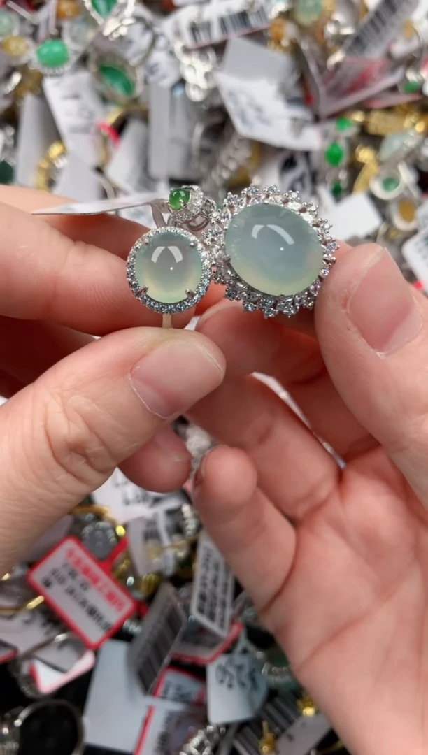 银S925镶嵌戒指翡翠2222-----3