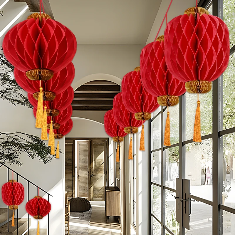 新年红灯笼装饰品挂件2025元宵节商场店铺氛围感场景布置喜庆挂饰