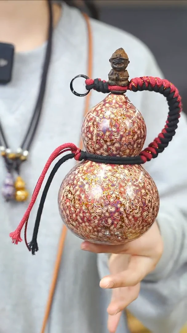 【闪购商品】XN189漆艺酒葫芦不包手串及旋转底座