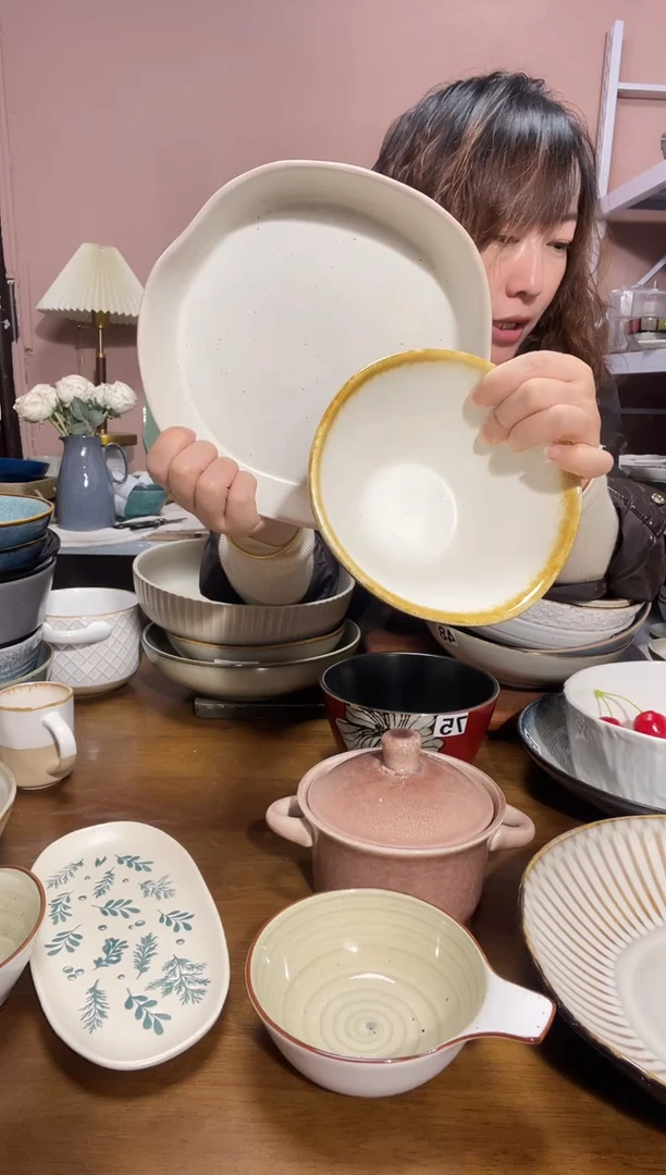 瓷微瑕（2个装）异型+黄斗笠碗