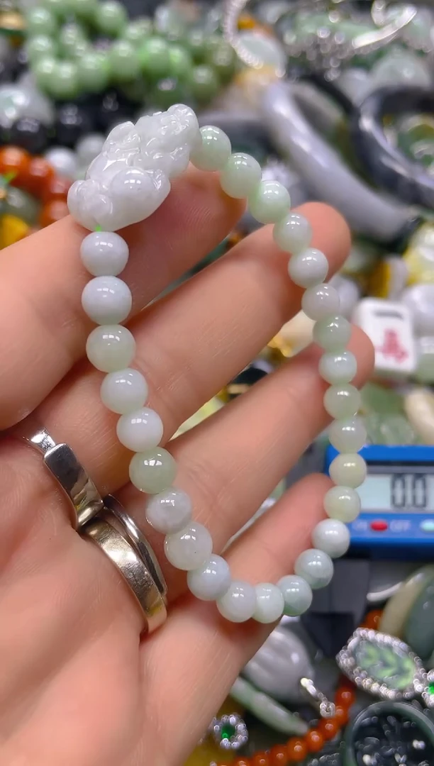 翡翠未镶嵌颈饰6MM/Z/翡翠A货一图一物