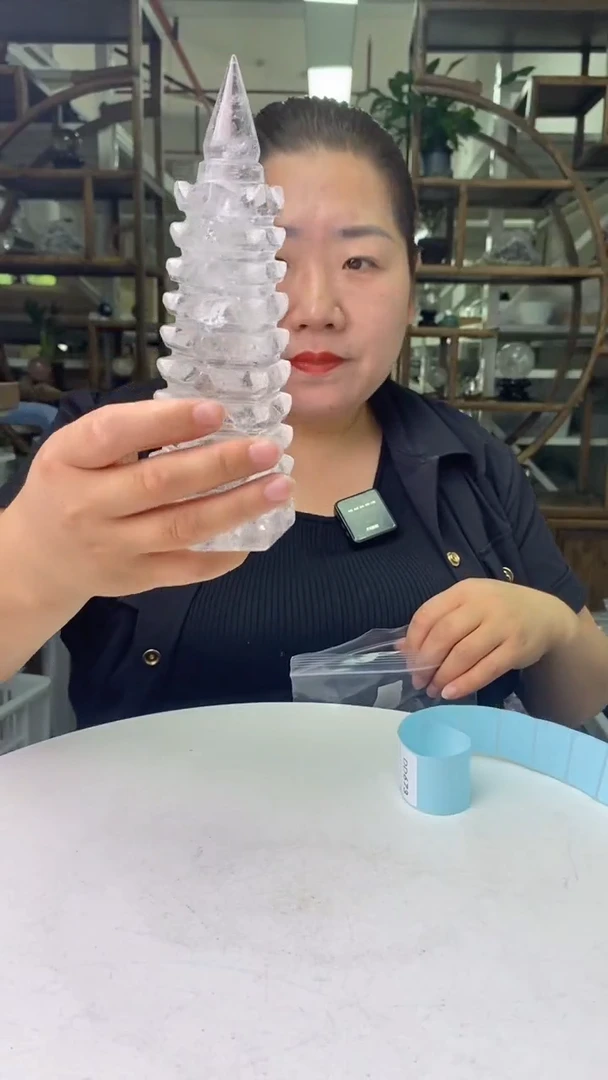 水晶珠宝半成品未镶嵌白水晶文昌塔D672