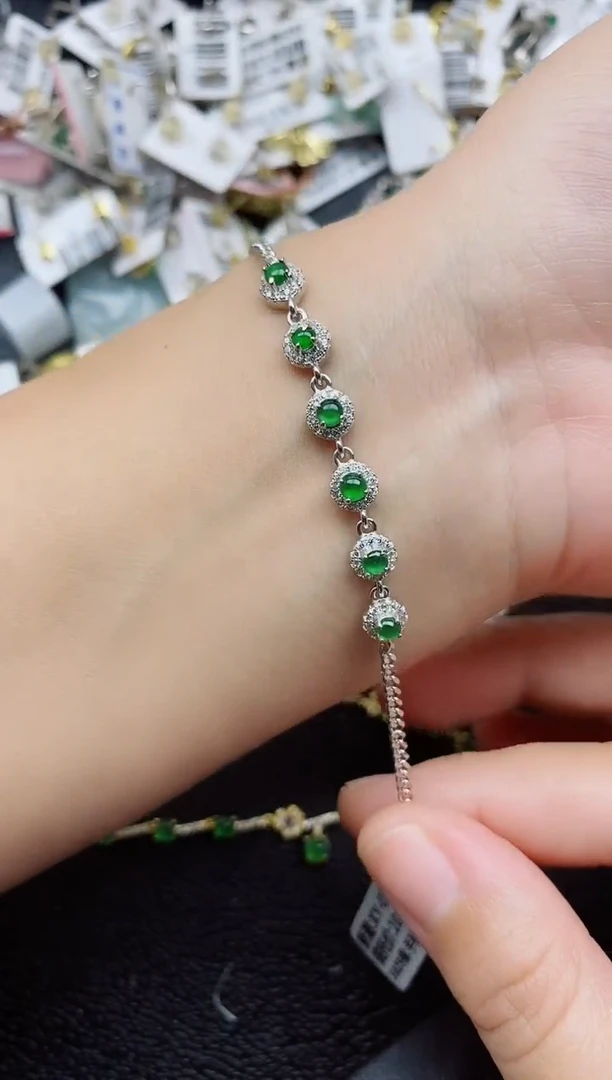 银S925镶嵌戒指翡翠1