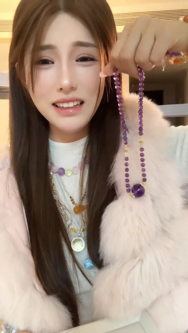 项链未镶嵌水晶紫水晶单珠项链14号