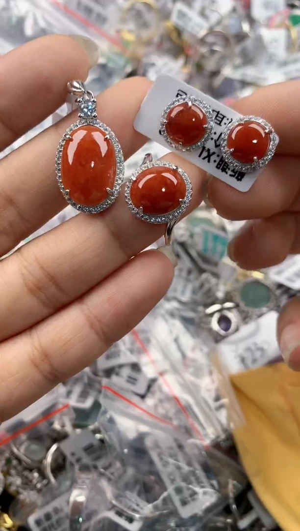 银S925镶嵌戒指翡翠111     8