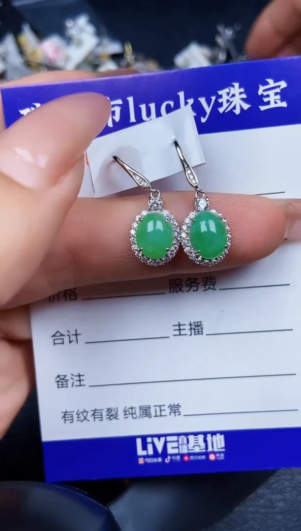 翡翠银S925镶嵌颈饰9501