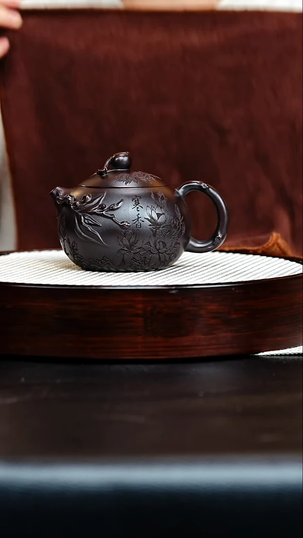 茶壶紫砂寿桃西施