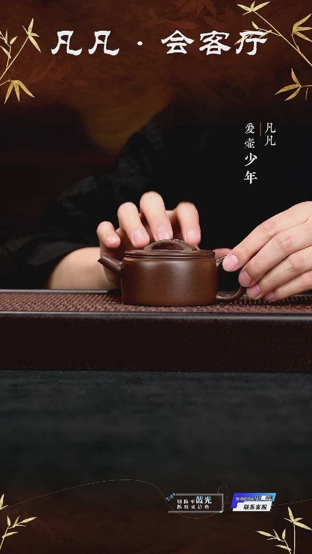 茶壶紫砂凡凡会客厅&潘俊昌06 汉瓦紫泥170cc
