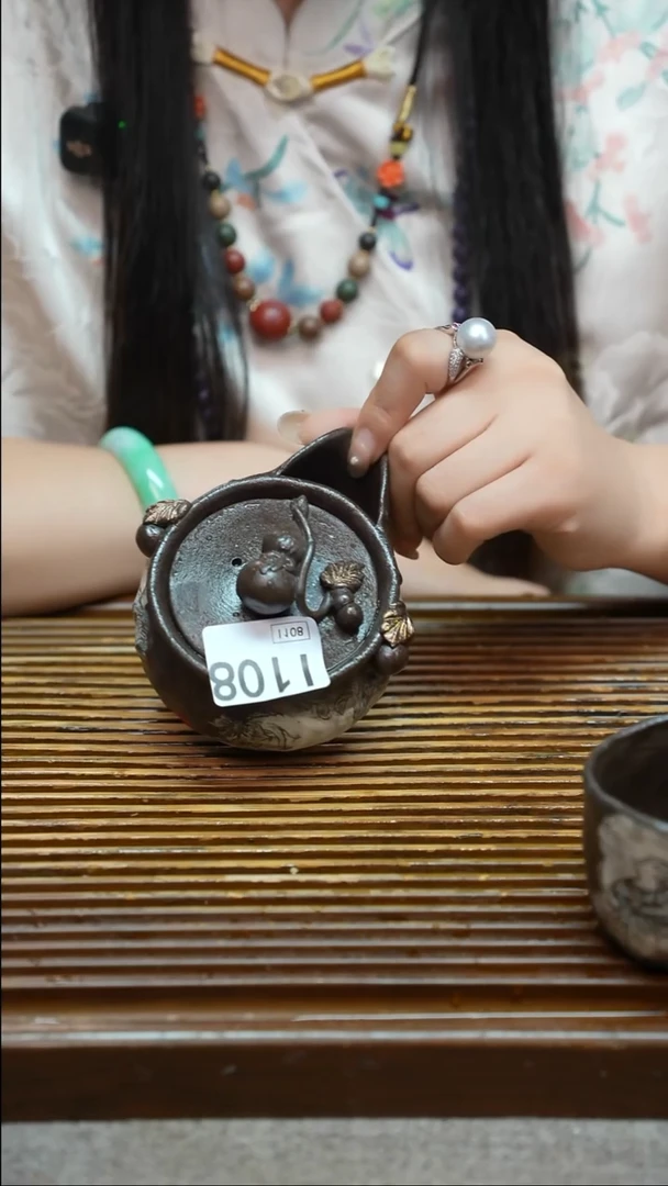 万古烧粗陶手工茶具