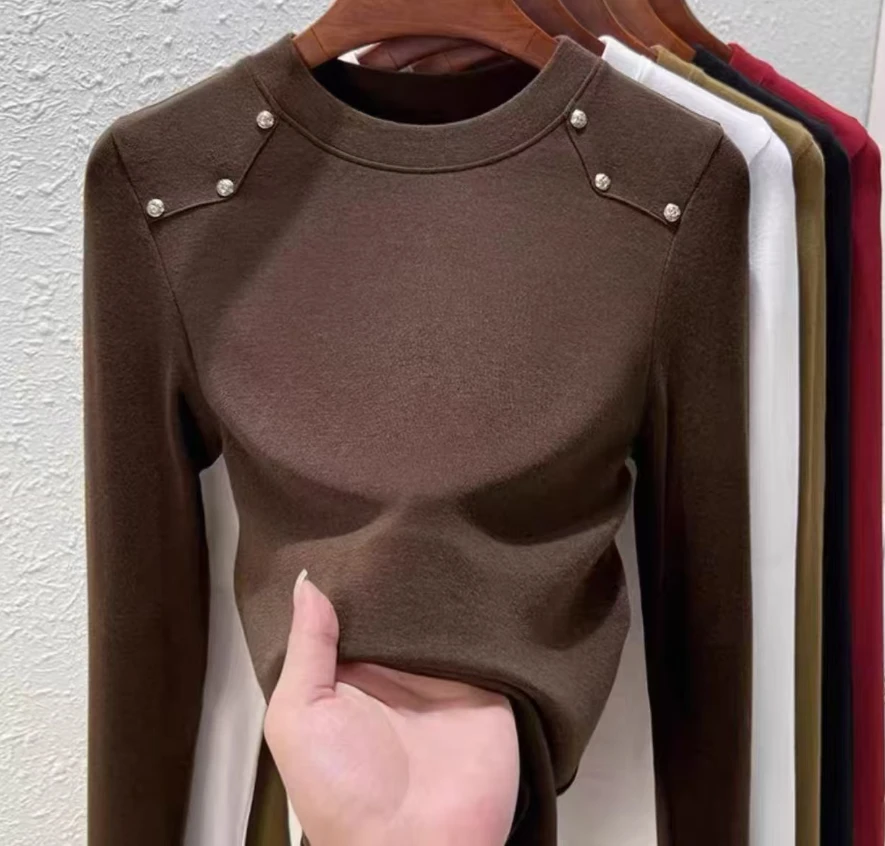 女士拼接打底T恤136-A119