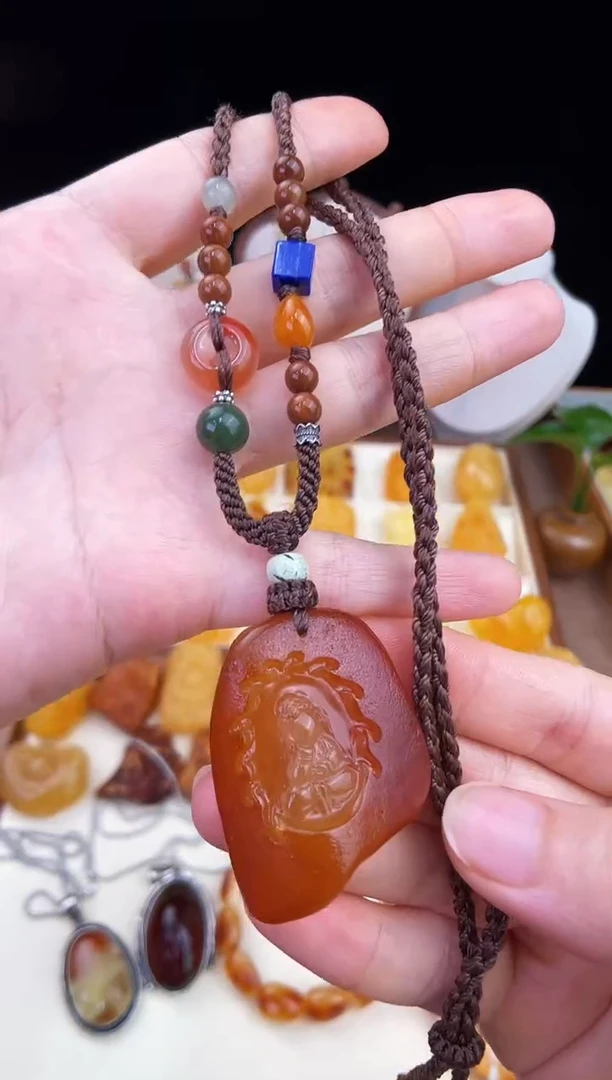 琥珀未镶嵌珠宝奇石柒月
