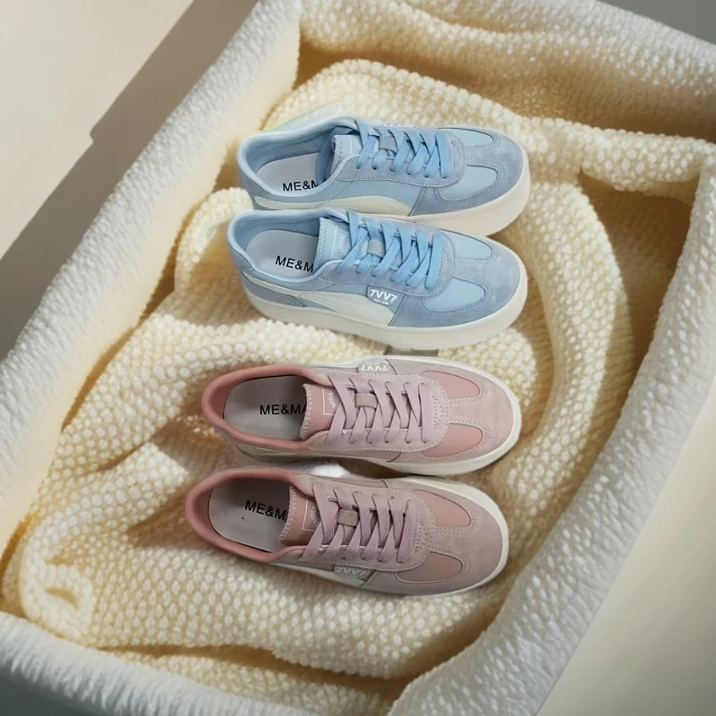 欧货真皮厚底小白鞋女2025春季新款百搭休闲板鞋鞋子女配裙子女鞋