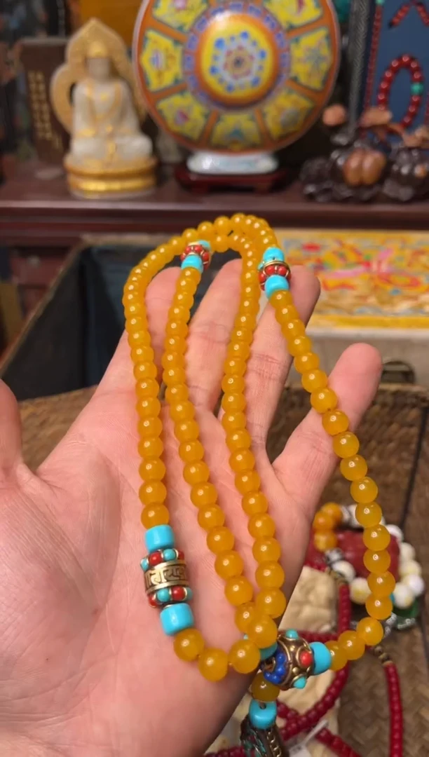 【闪购商品】石英质玉（黄龙玉）颈饰合金125羊羊羊羊羊羊羊羊