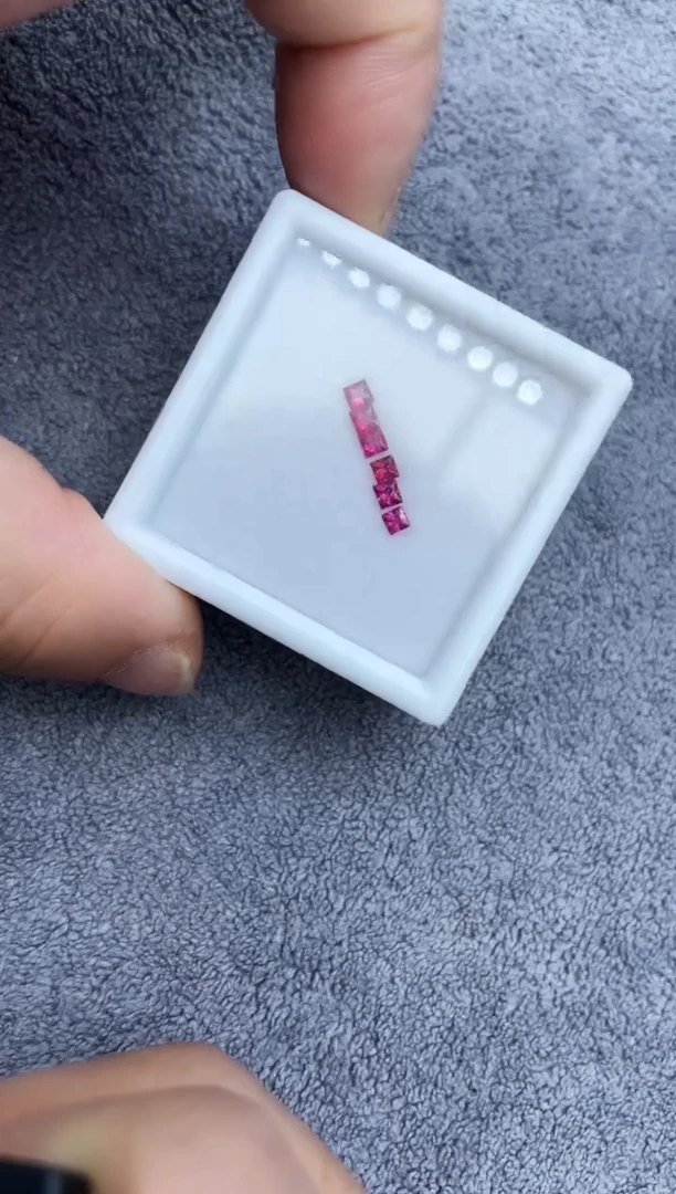 裸石红宝石一组6颗