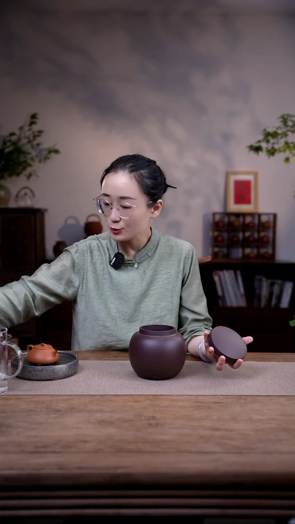 茶壶紫砂紫泥圆满罐