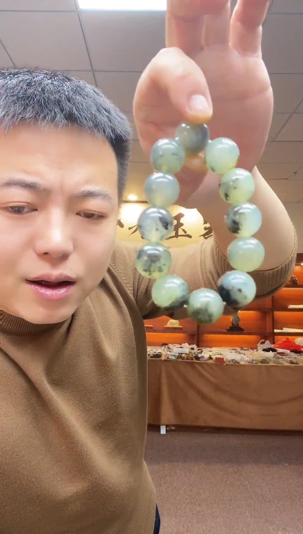 未镶嵌蛇纹石玉手串真言精选百搭气质