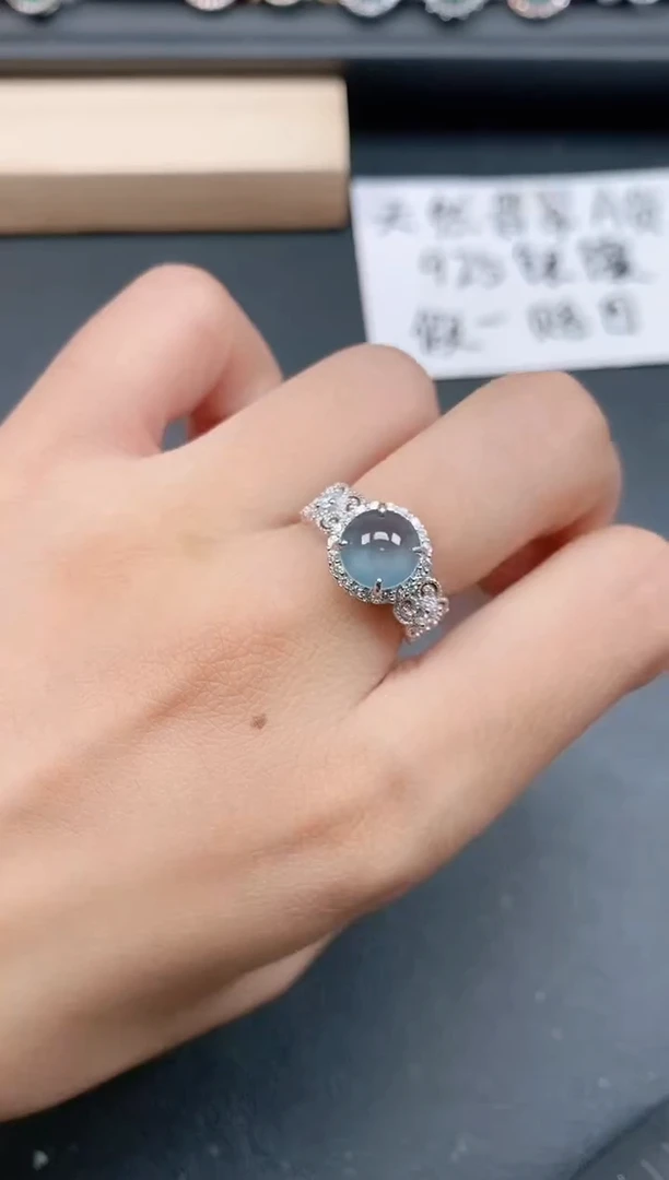银S925镶嵌戒指翡翠1111