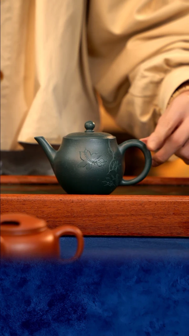 紫砂 宜兴紫砂 ZCJ  雪花绿