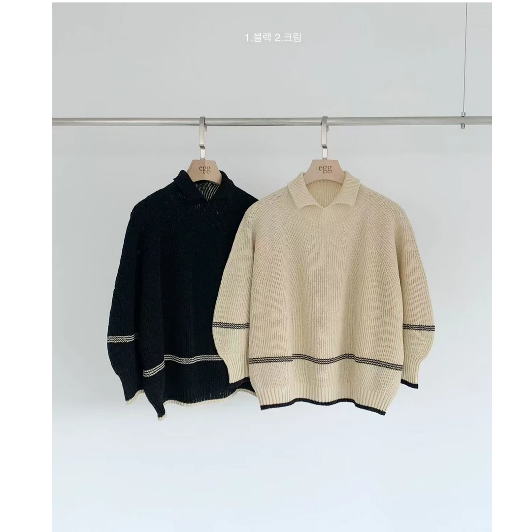 东大门eg宽松黑色针织衫女/NO退换