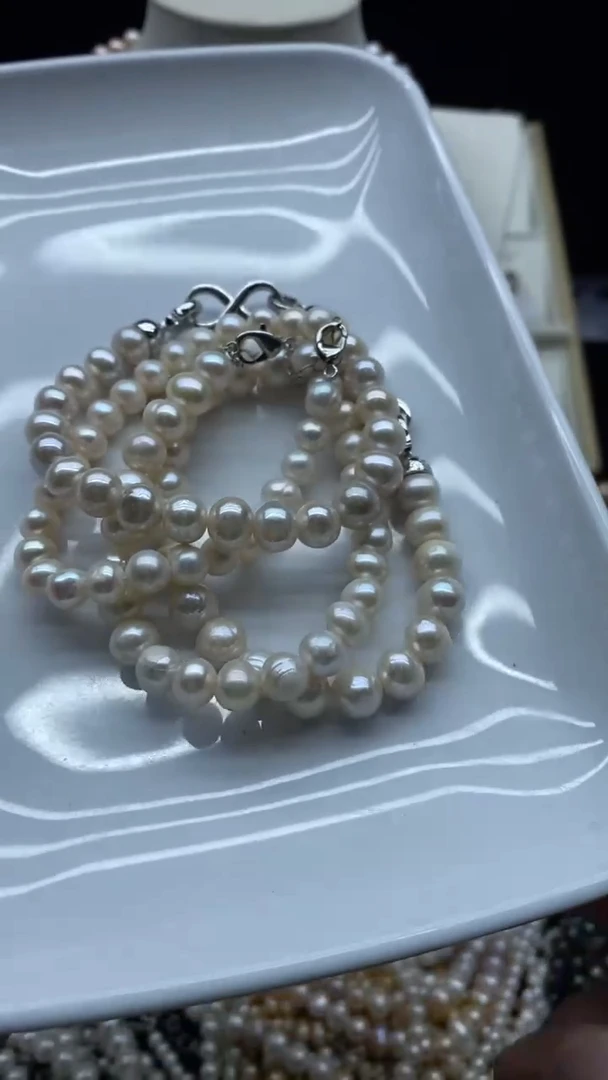 项链合金淡水珍珠1