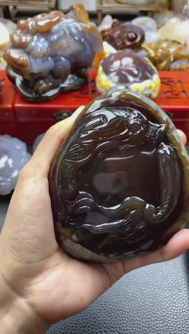 未镶嵌手把玛瑙/玉髓邦****下00