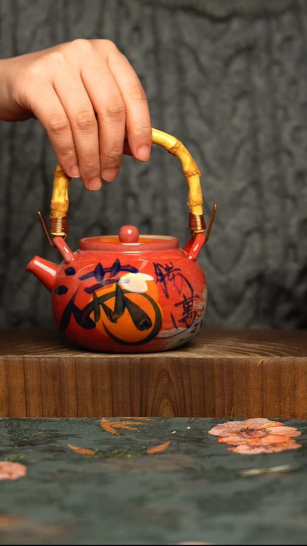 杯釉下彩手工手绘同款陶器