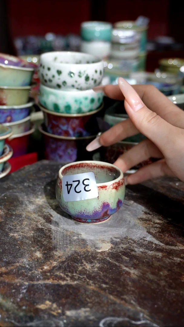 摆件精品窑变钧瓷茶器