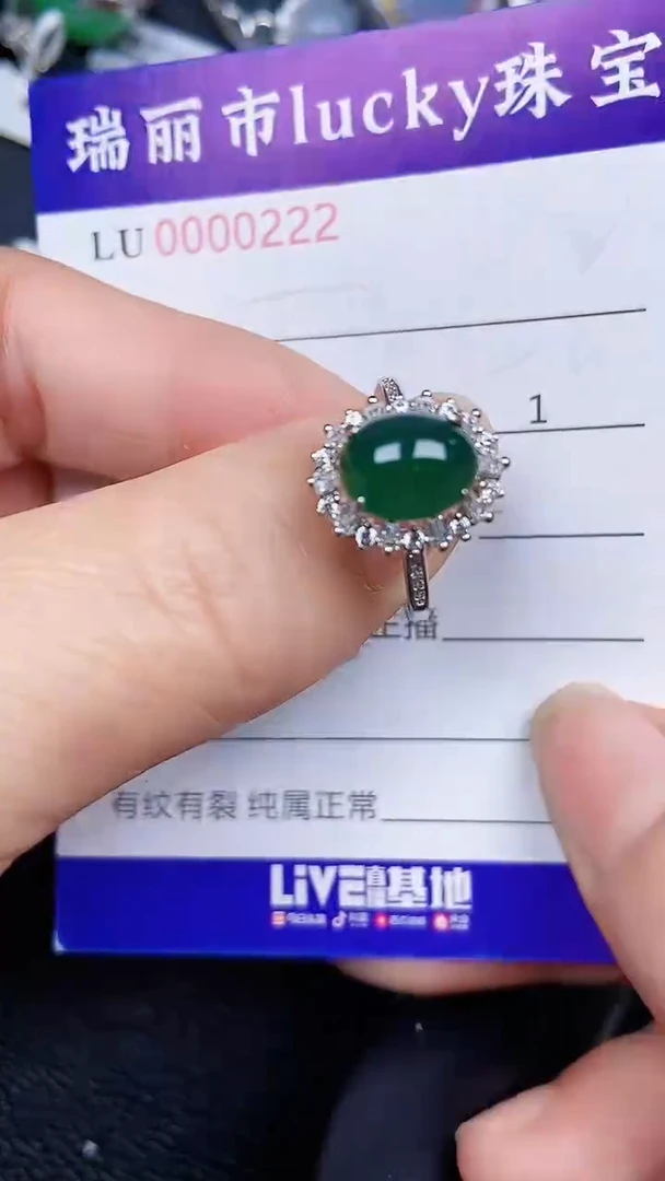 颈饰银S925镶嵌翡翠0222