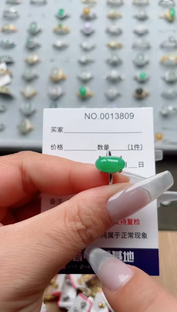 【闪购商品】翡翠戒指银S925镶嵌·