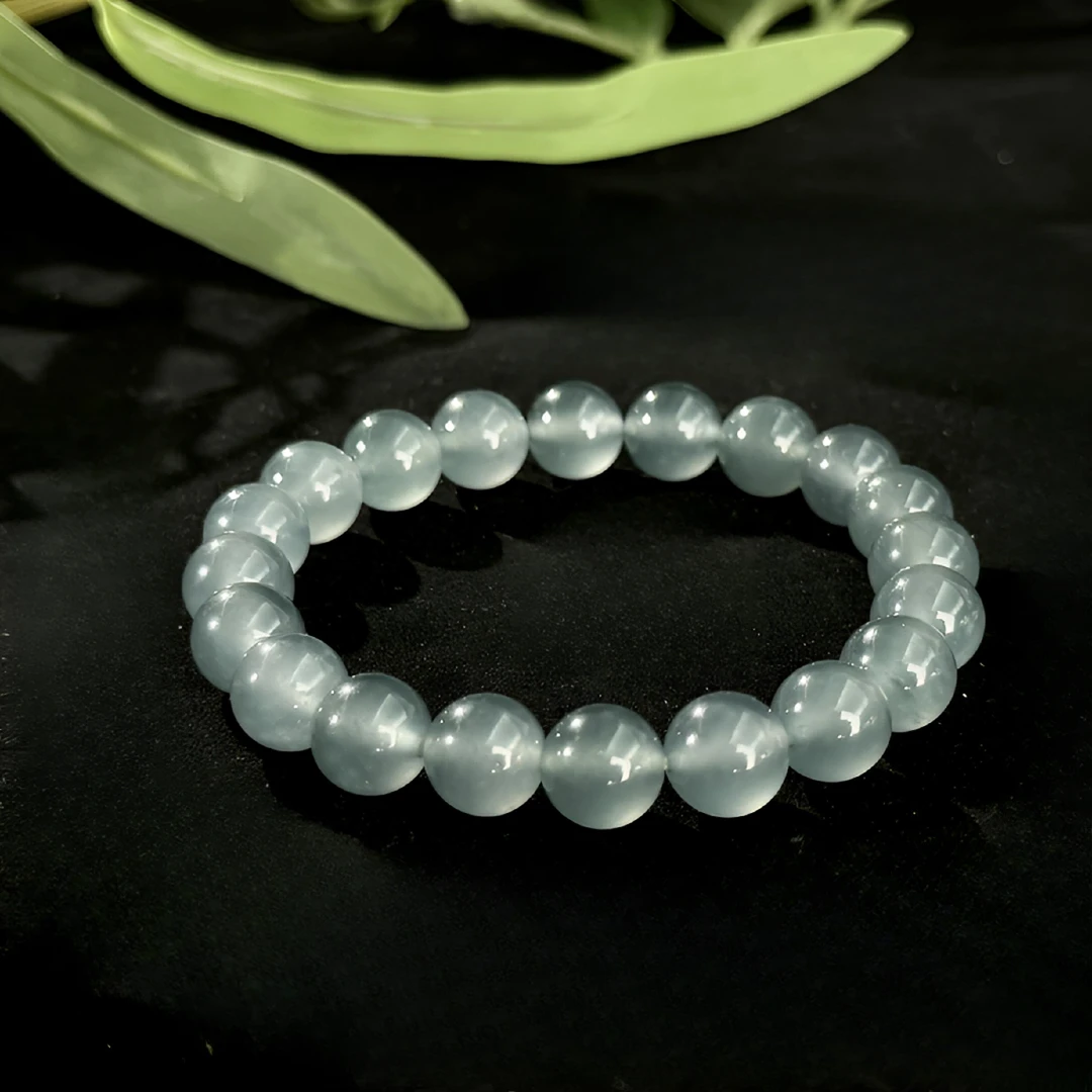 约9-10m危料翡翠圆珠单圈手串