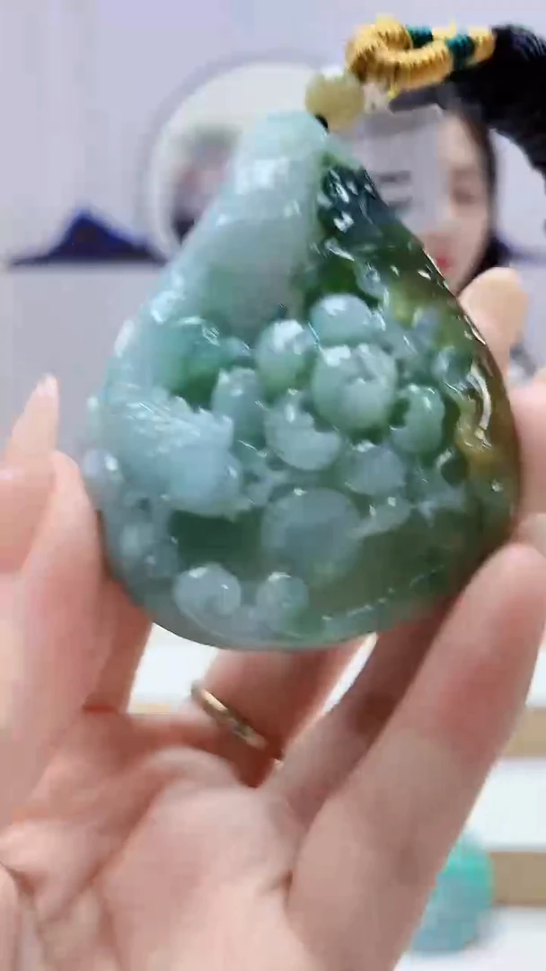 未镶嵌定制翡翠0405DD-毛货挂件11