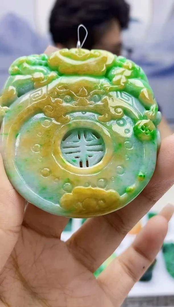 定制翡翠未镶嵌4688xx-毛货挂件49